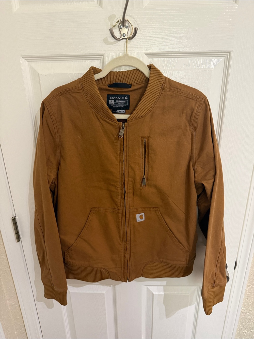 Carhartt Brown Zip-Front Bomber Jacket